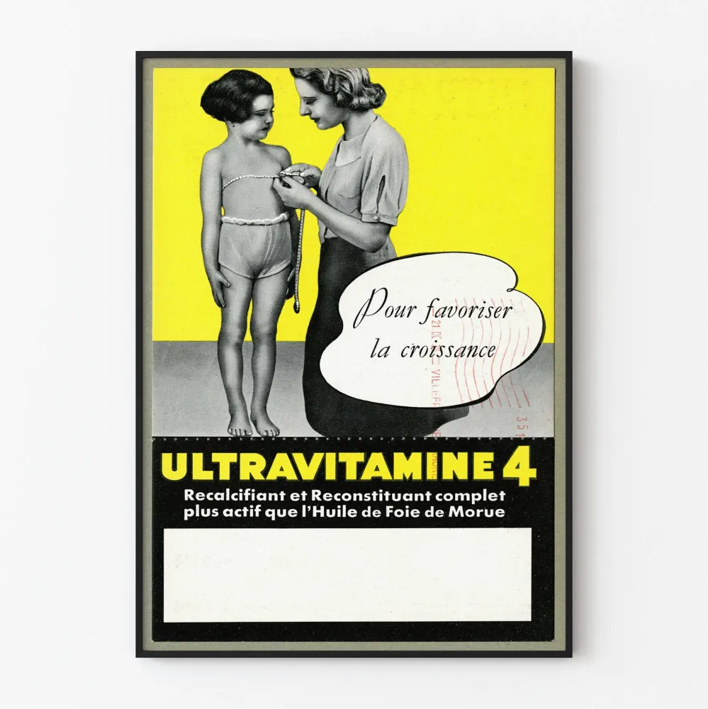 Plakat vintage Ultravitamines 4 dla wzrostu