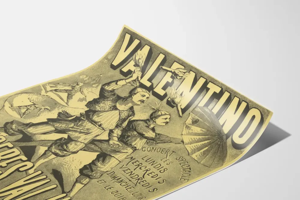 Plakat Vintage Valentino Bracia Valjhon Jugglerzy Amerykańscy