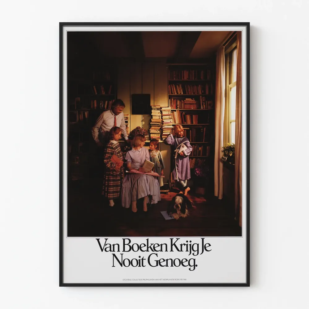 Plakat vintage Van Boeken Nigdy Ci się Nie znudzi 1985