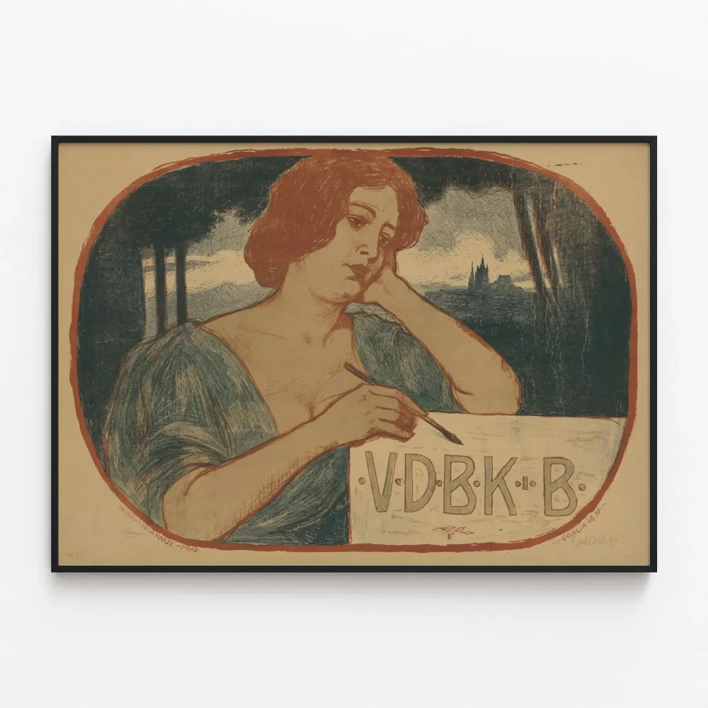 Plakat Vintage Verein Deutscher Bildender Künstler 1897
