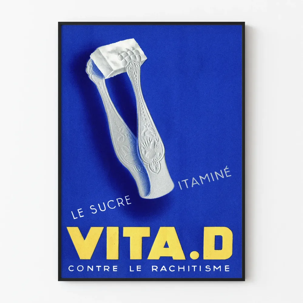 Plakat Vintage VITA.D Sucre Witaminowany Przeciwko Krzywicy