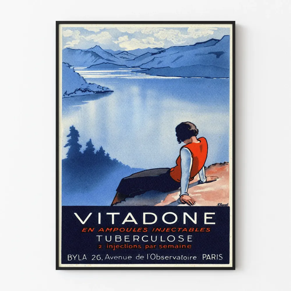 Plakat vintage Vitadone leczenie gruźlicy
