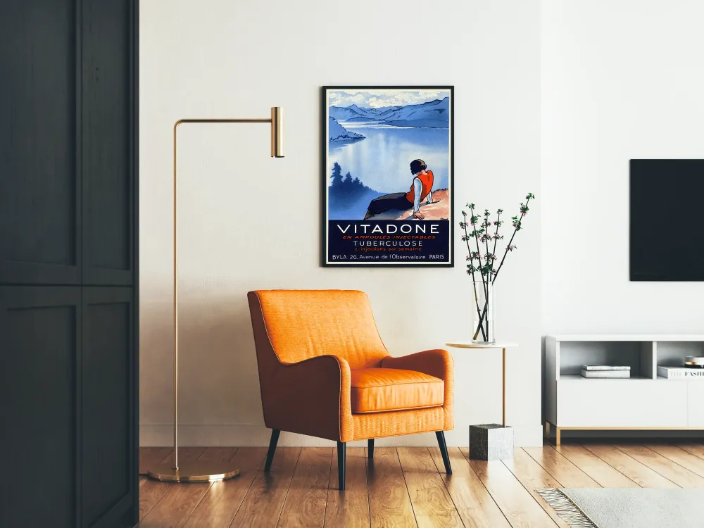 Plakat vintage Vitadone leczenie gruźlicy