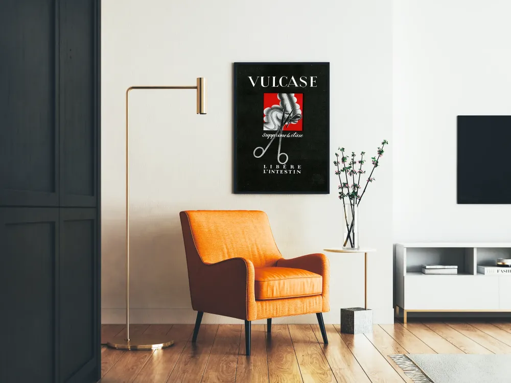 Plakat vintage Vulcase do uwolnienia jelit