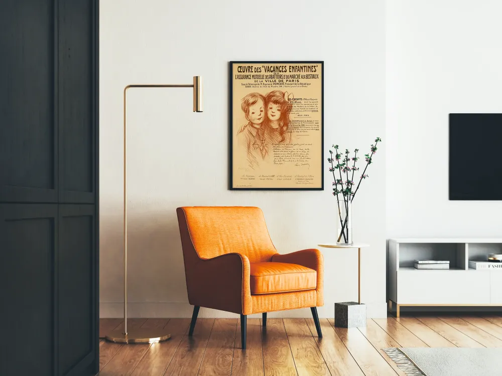 Plakat vintage Wakacje dziecięce - Ubezpieczenie Wspólne Abattoirs Paris