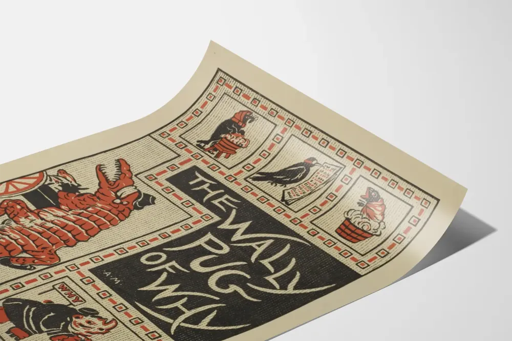 Plakat vintage Wally Pug Why