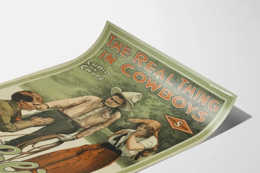 Plakat vintage western komedia Real Taing Cowboys