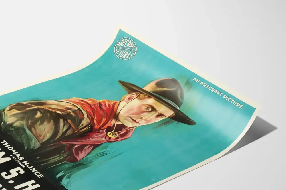 Plakat vintage western Riddle Gawne z William S. Hart