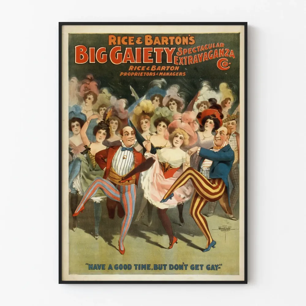 Plakat Vintage Wielki Gaiety Spektakularna Ekstravaganza