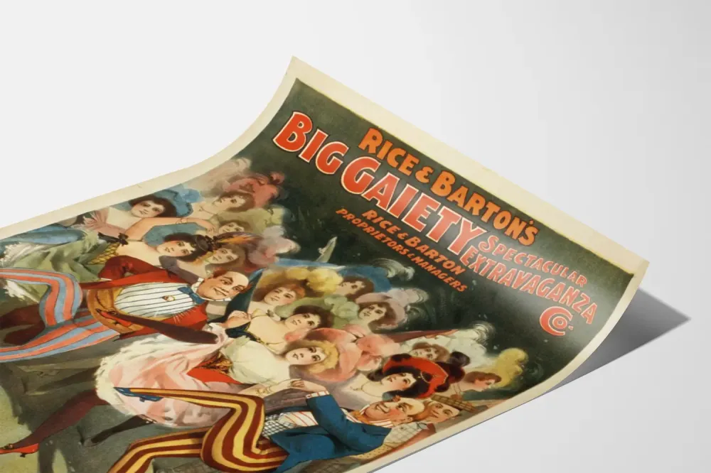 Plakat Vintage Wielki Gaiety Spektakularna Ekstravaganza