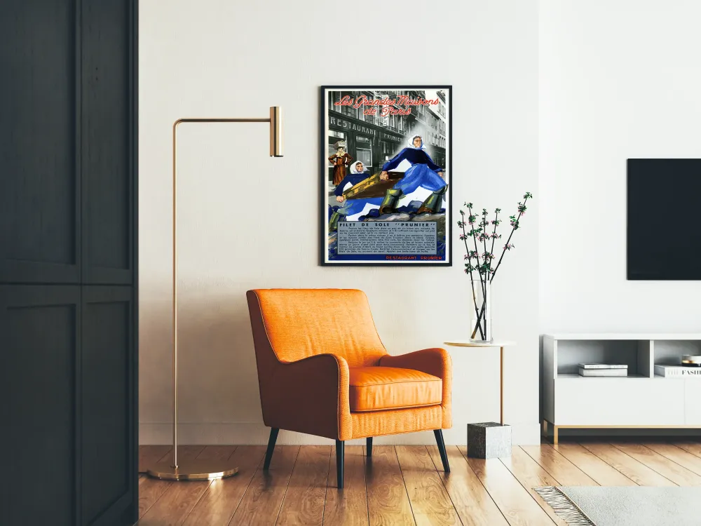 Plakat vintage Wielkie Domy Paryż - Restauracja Prunier