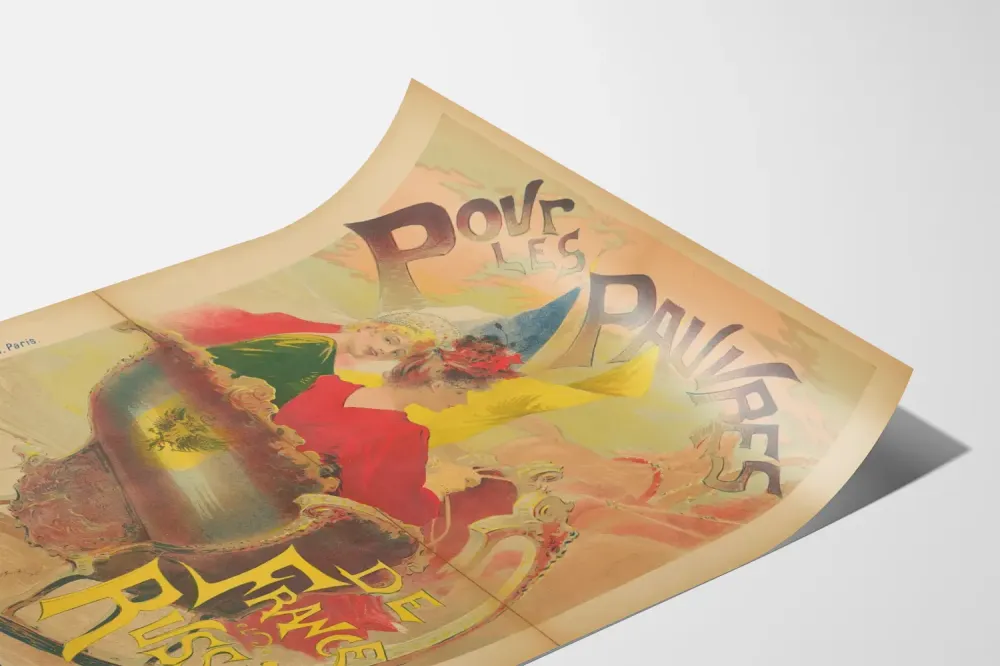 Plakat vintage Wielkie Święta Tuileries - Dla Ubogich Francji i Rosji