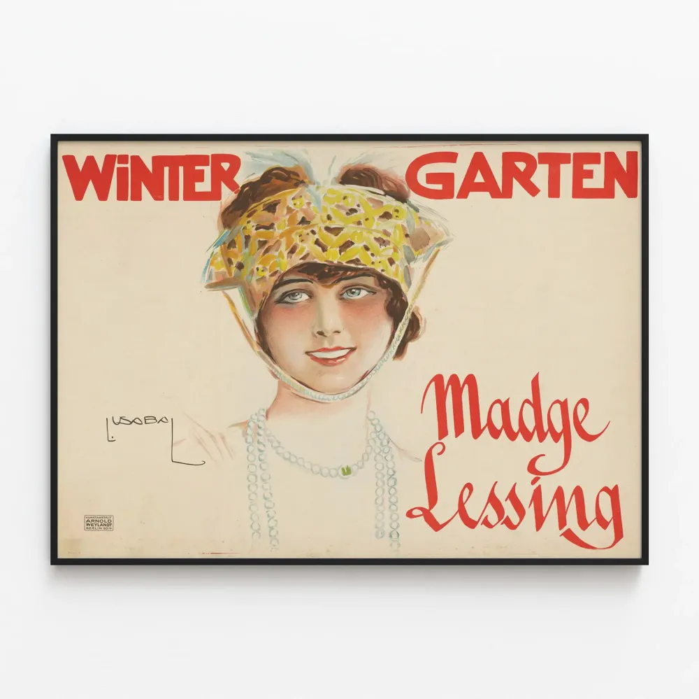 Plakat Vintage Wintergarten Madge Lessing