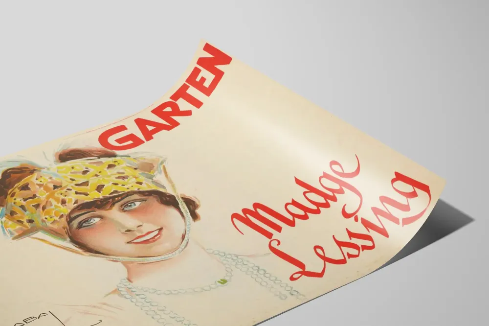 Plakat Vintage Wintergarten Madge Lessing