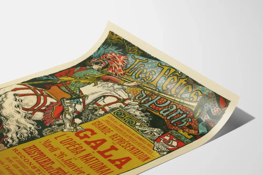 Plakat vintage Święta Paryż - Wielka gala wystawowa 1886