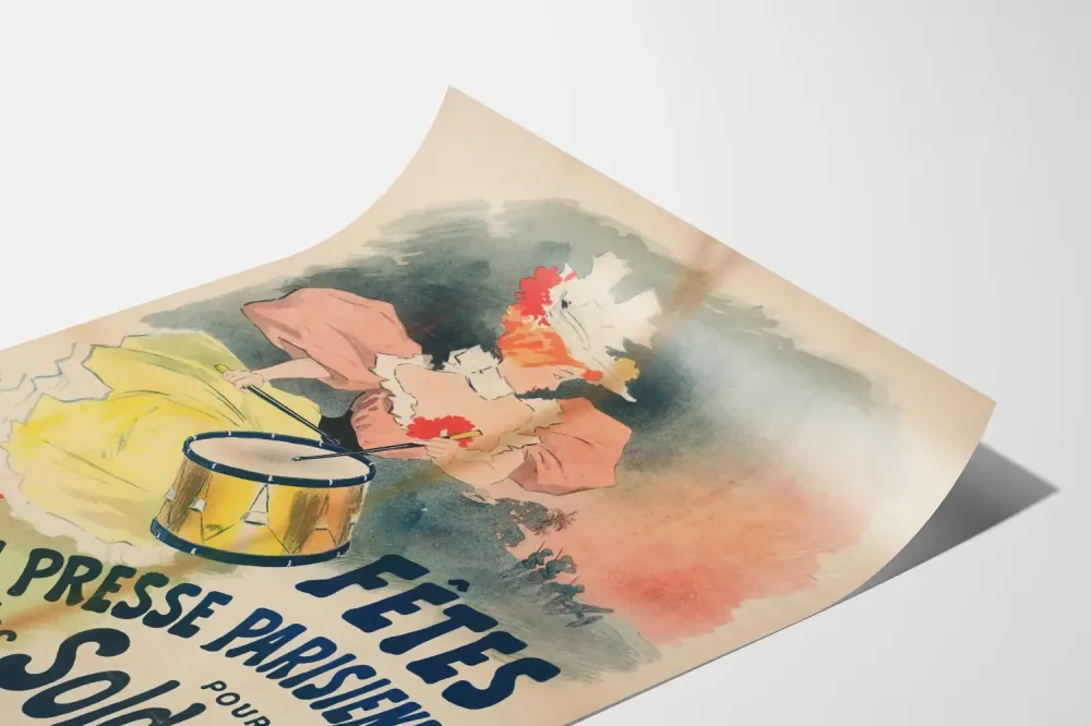 Plakat Vintage Święta Prasy Paryskiej dla Żołnierzy Madagaskaru