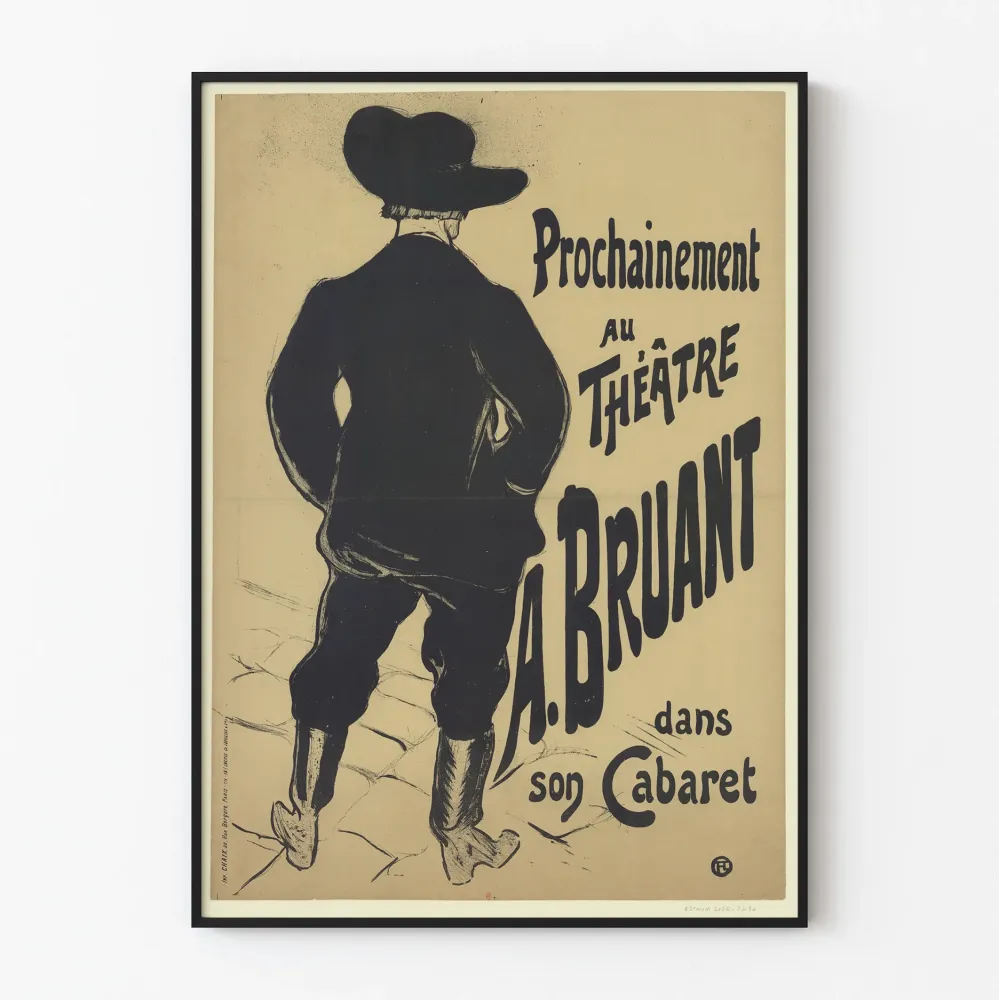 Plakat vintage Wkrótce w Teatrze . Bruant