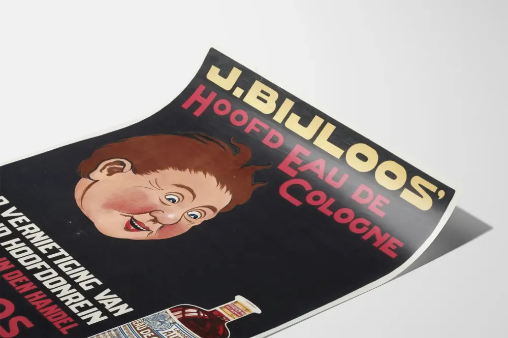 Plakat vintage Woda kolońska J. Bijloos 1906