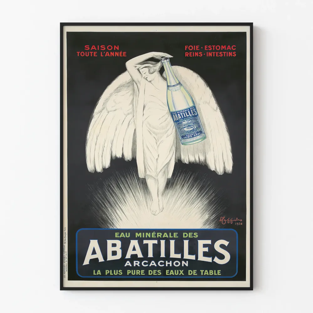 Plakat vintage Woda mineralna z Abatilles Arcachon