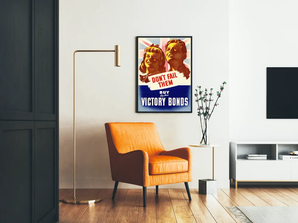 Plakat vintage wojenny - Kup nowe obligacje zwycięstwa