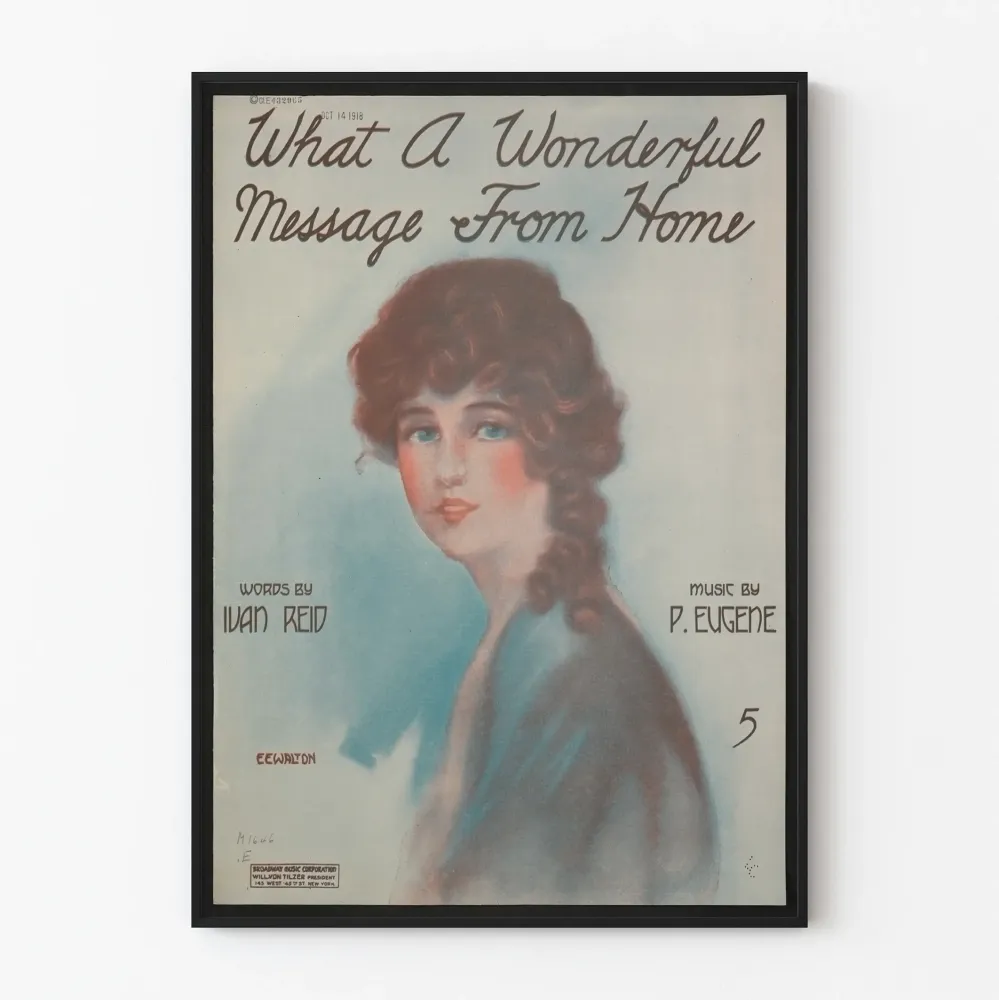 Plakat vintage Coś wspaniałego przesłanie z domu