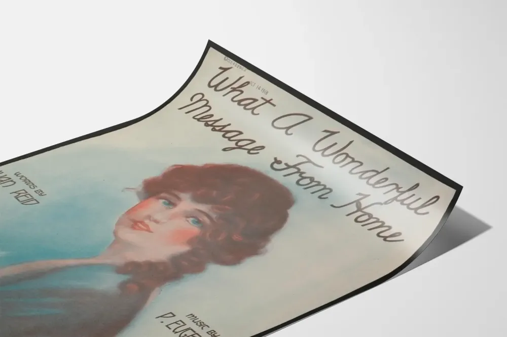 Plakat vintage Coś wspaniałego przesłanie z domu