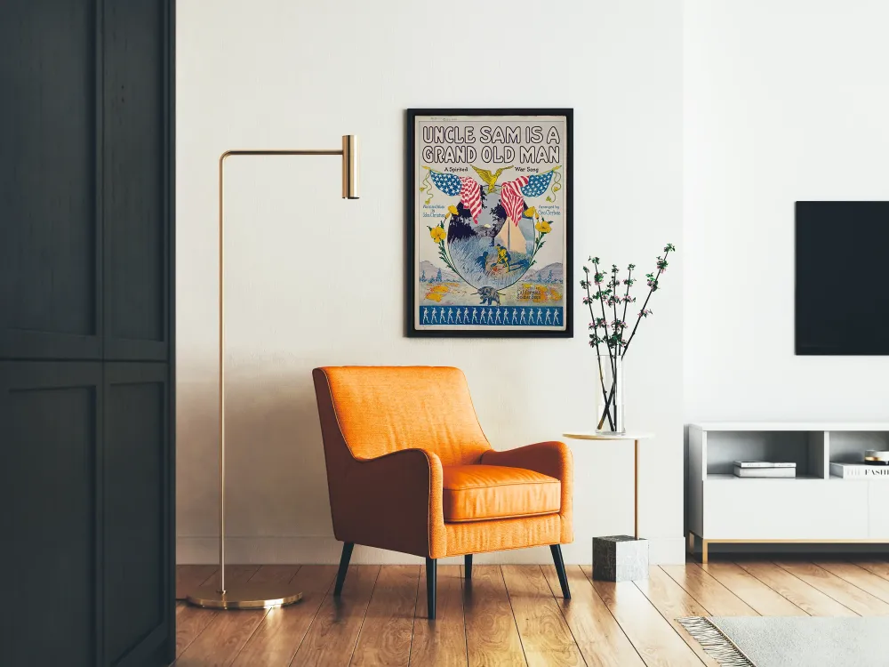 Plakat vintage „Wujek Sam jest wielkim staruszkiem” Muzyka wojskowa