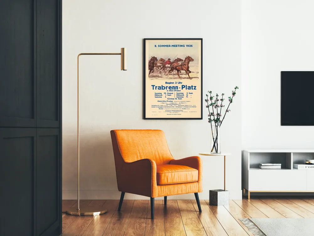 Plakat Vintage Wyścig Kłusaków 1926 Prater Wiedeń