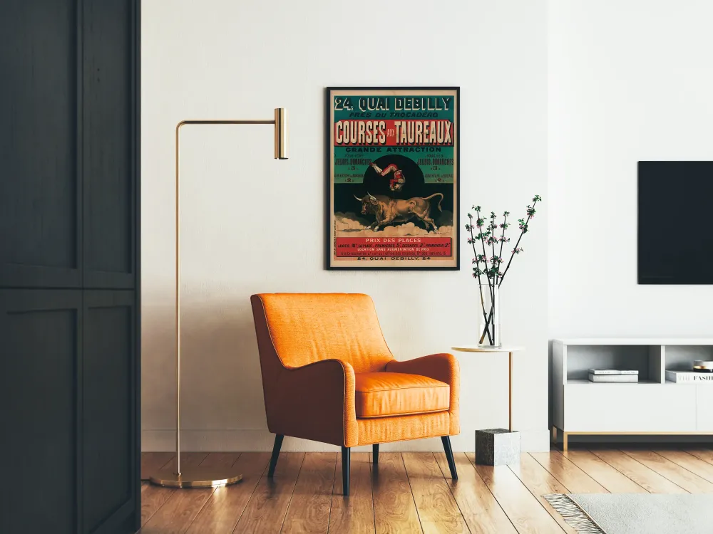 Plakat vintage Wyścigi byków na Quai Debilly