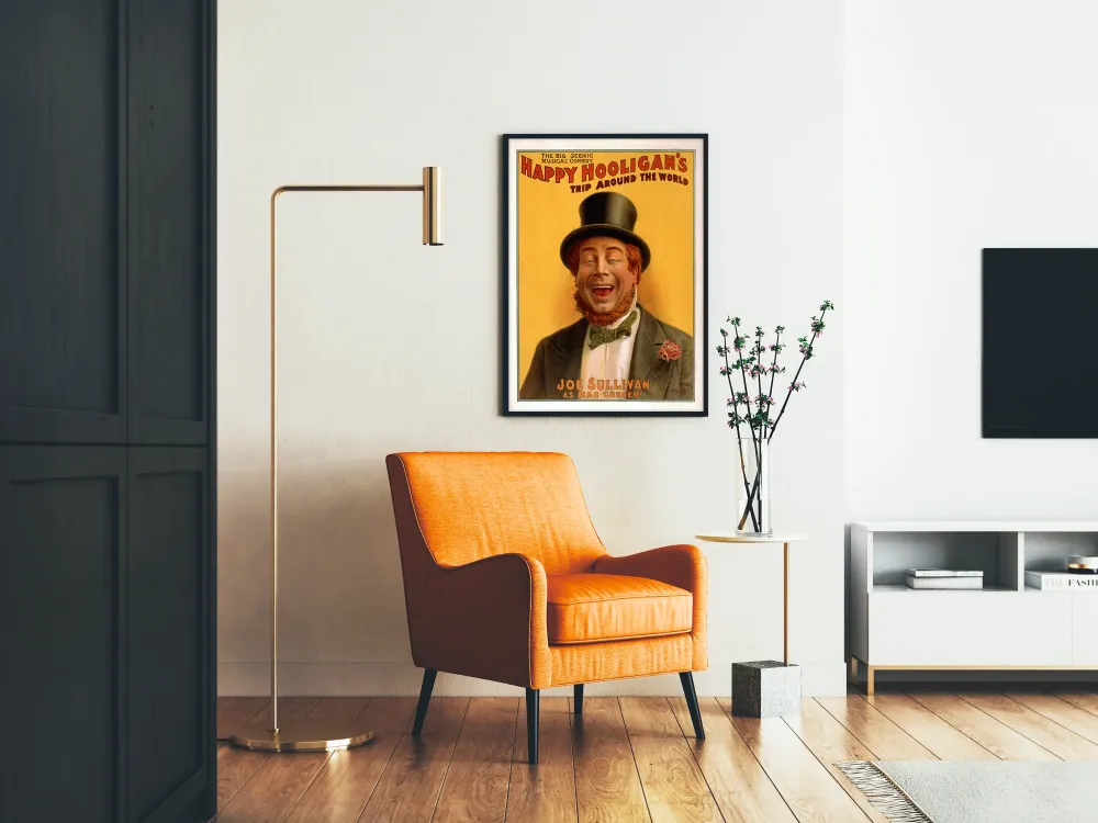 Plakat vintage Wyprawa Happy Hooligana dookoł świata
