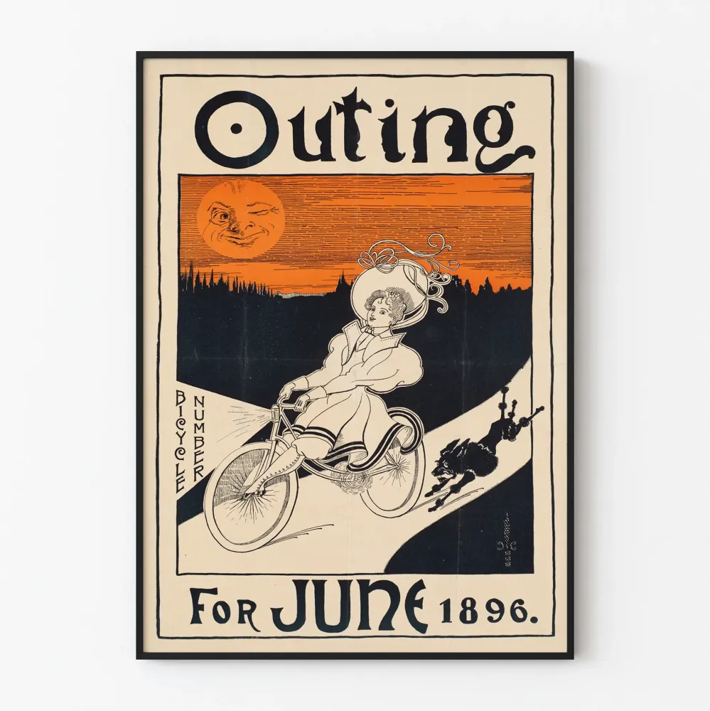Plakat vintage Wyprawa rowerowa czerwiec 1896