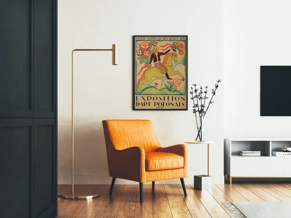 Plakat vintage Wystawa Sztuki Polskiej 1921 Towarzystwo Narodowe Sztuk Pięknych