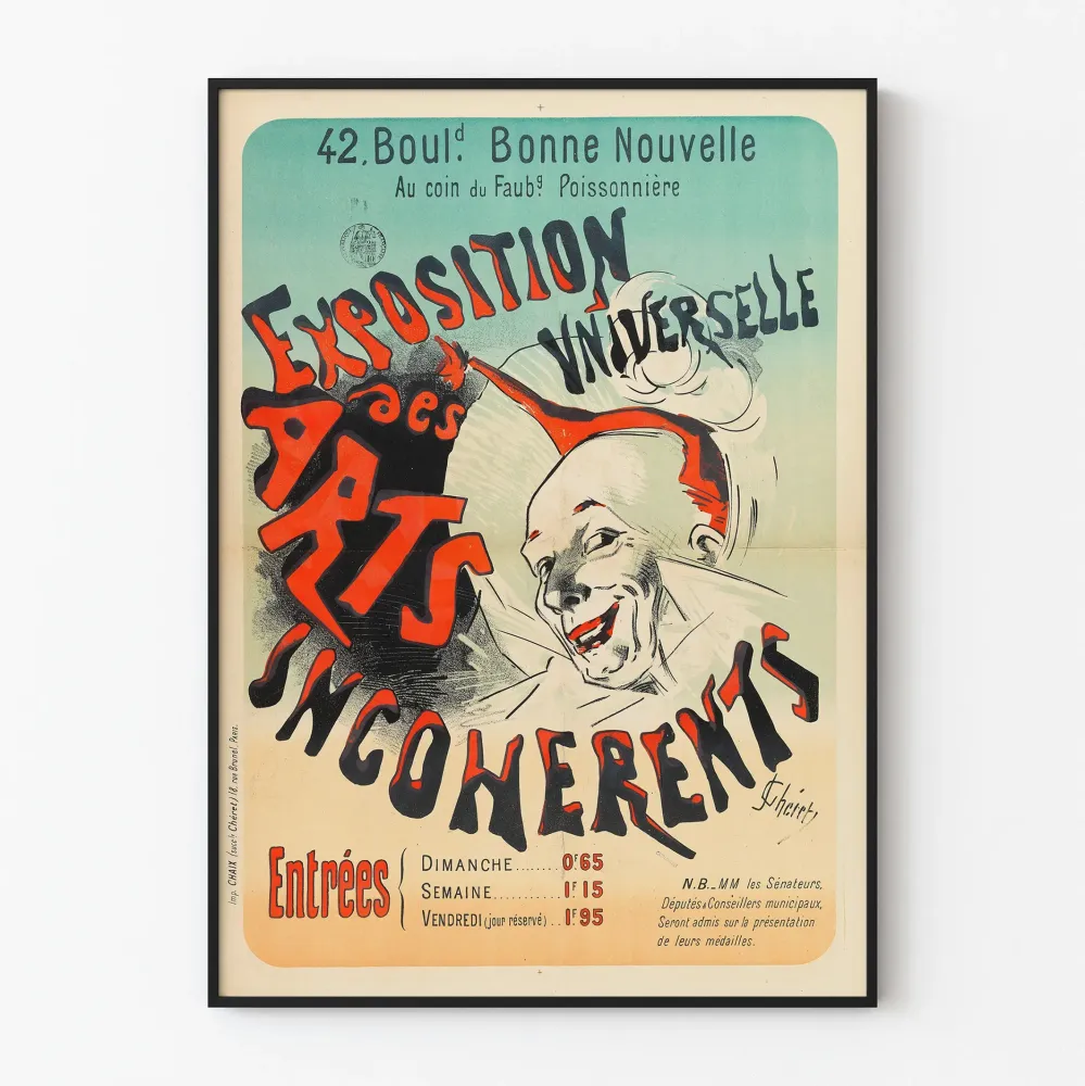 Plakat vintage Wystawa Światowa Sztuk Inkoherentnych