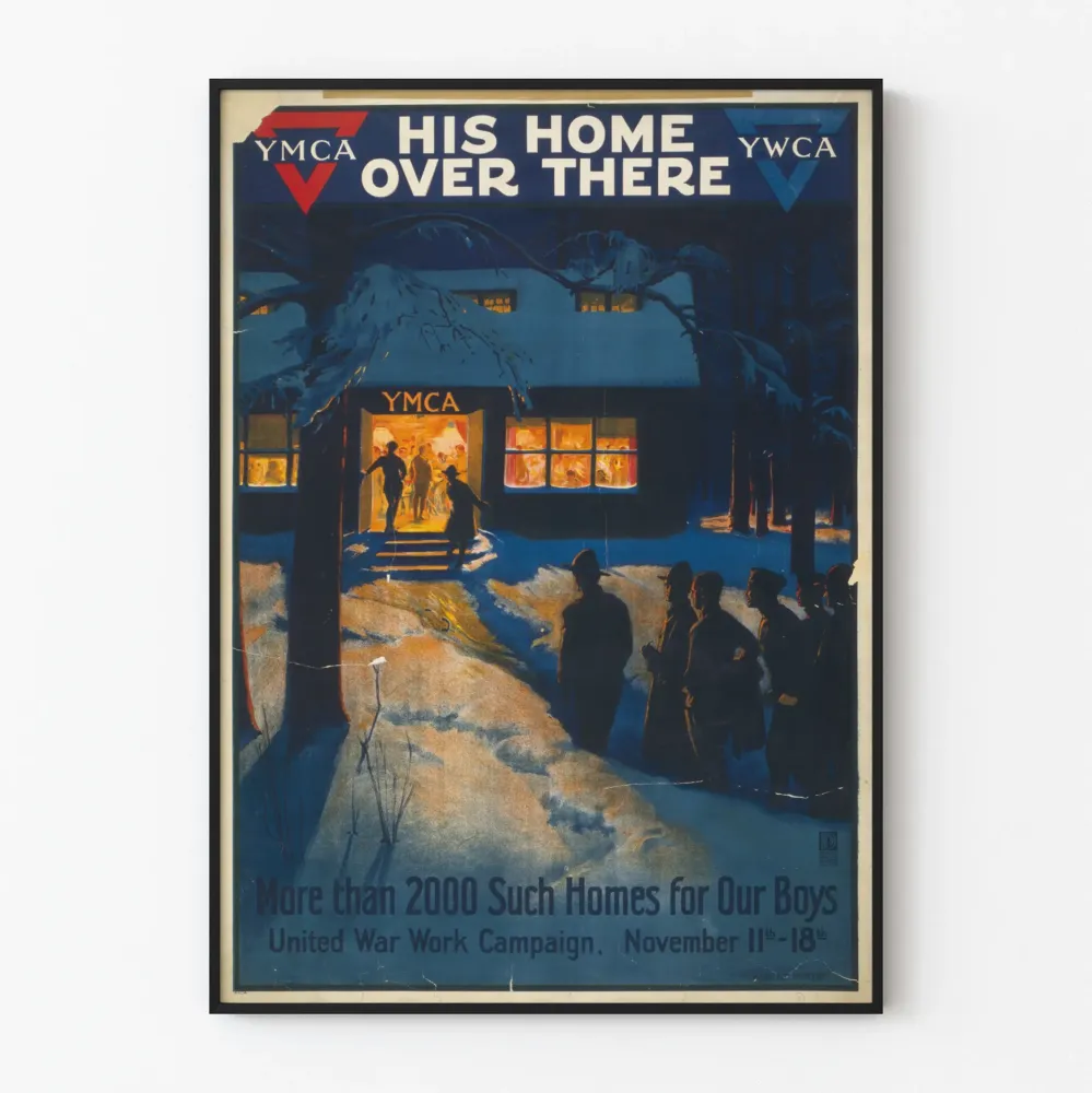 Plakat vintage YMCA - Jego dom tam gdzieś indziej