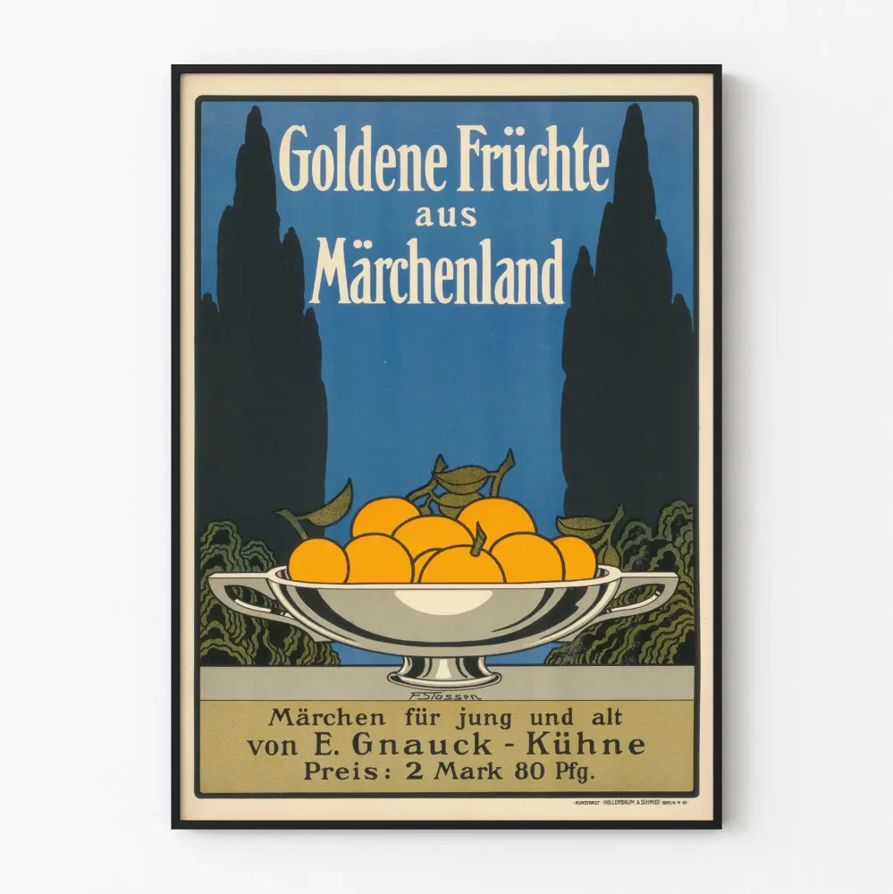 Plakat vintage Złote owoce z krainy bajek