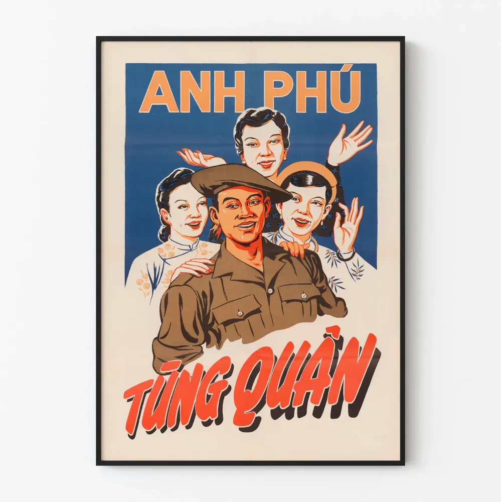 Plakat wietnamski vintage Anh Phú Tùng Quân