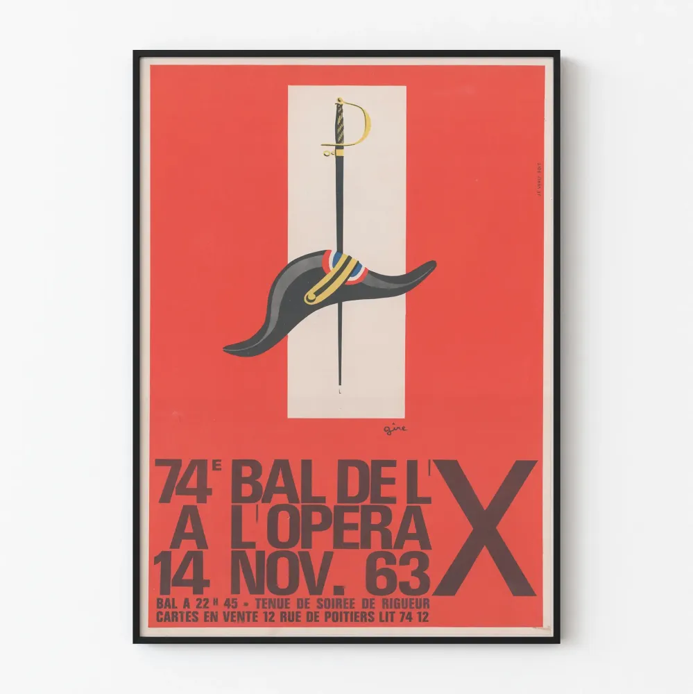 Plakat Wintage 74. Bal X na Operze 1963
