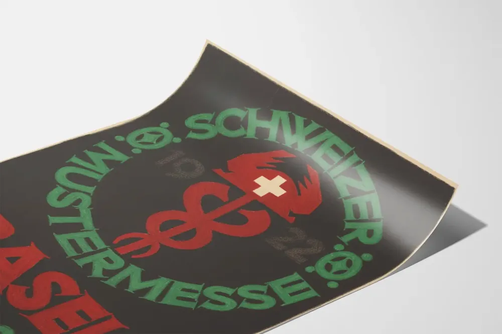 Plakat Wintage Schweizer Mustermesse 1922 w Bazylei