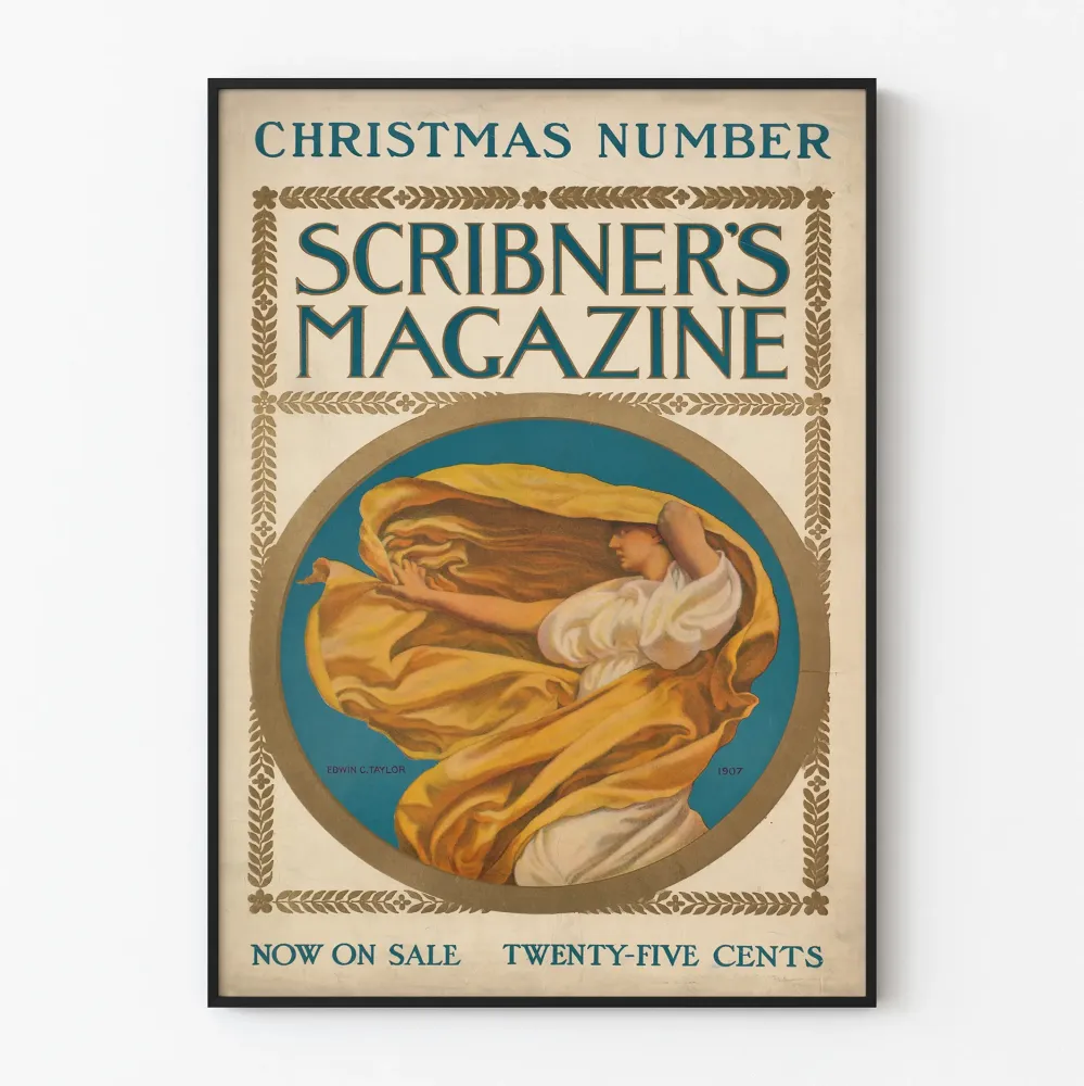 Plakat Wintage Scribner's Magazine Numer Świąteczny 1907
