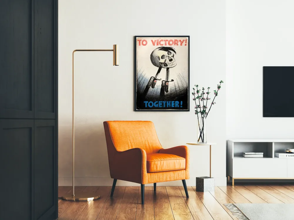 Plakat Wojna "Do zwycięstwa razem" - Historyczna dekoracja ścienna