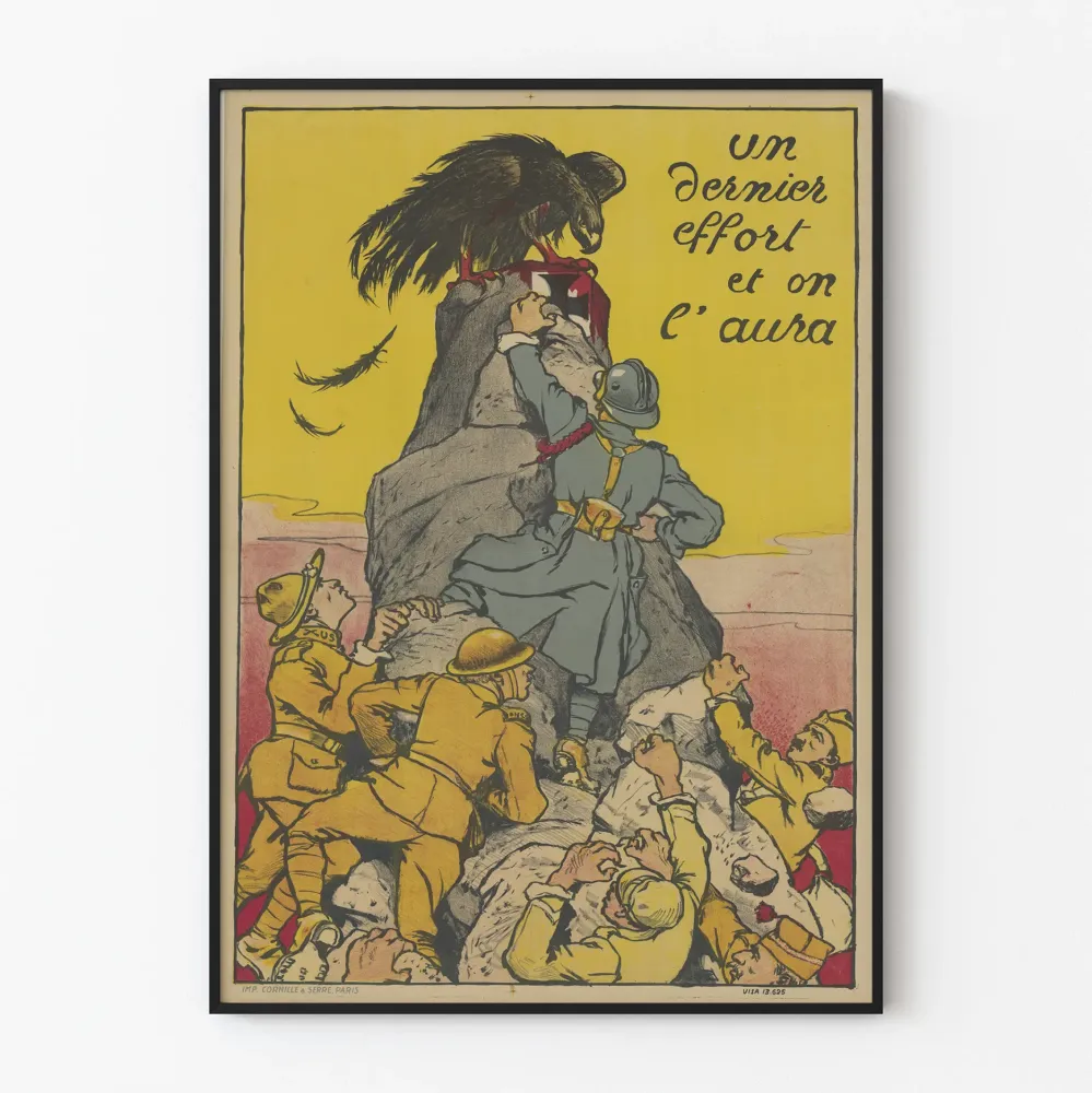 Plakat wojskowy vintage Ostatni wysiłek, osiągniemy to