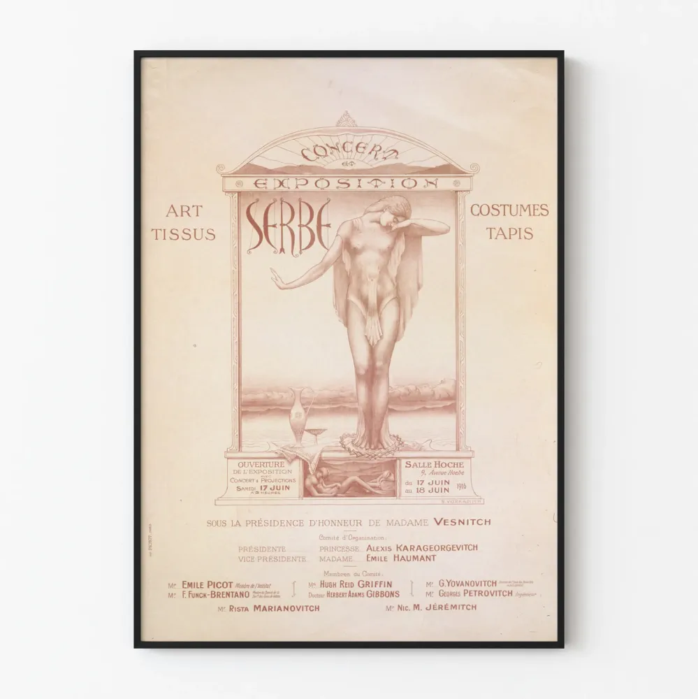 Plakat Wystawa i Koncert Serbski 1916
