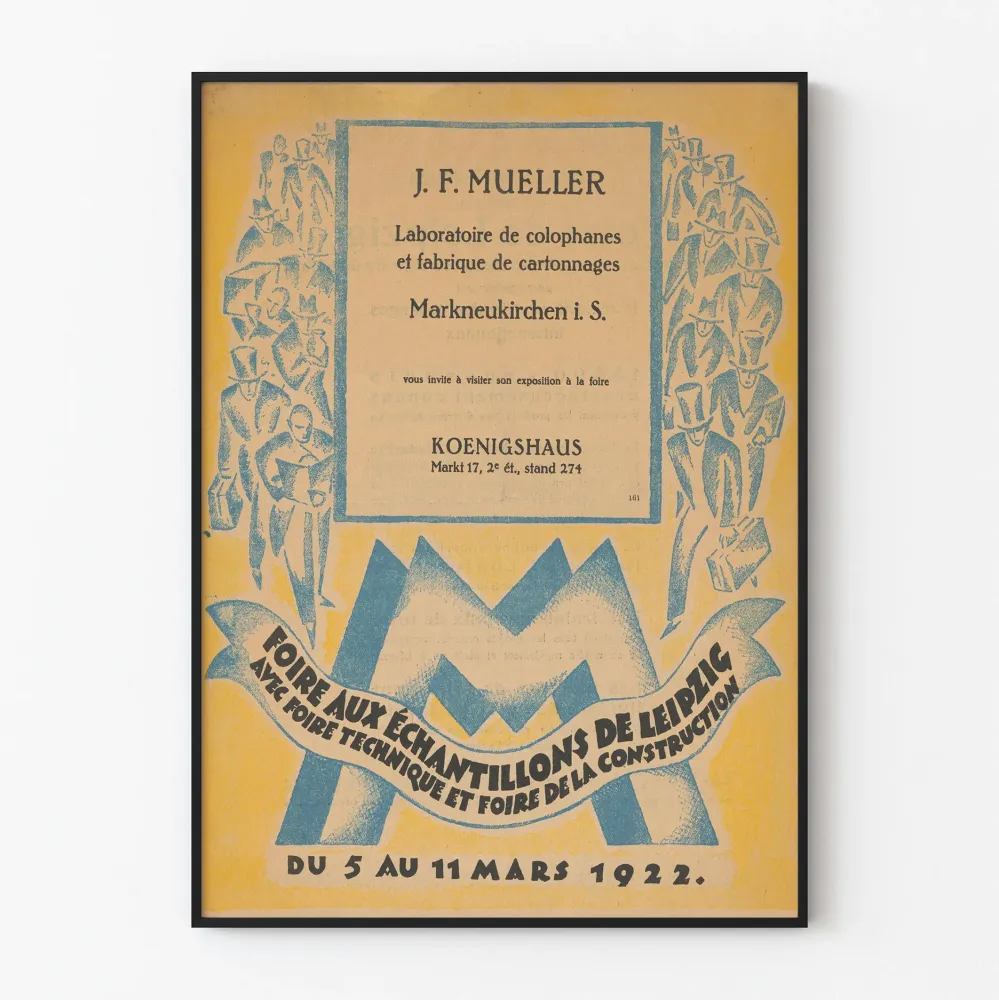 Plakat Wystawa prób w Lipsku 1922