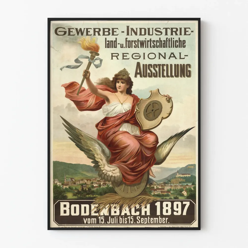 Plakat Wystawa Przemysł i Rolnictwo Bodenbach 1897