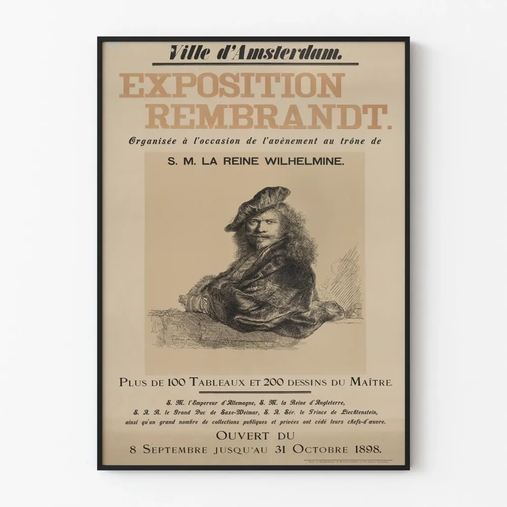 Plakat Wystawa Rembrandta w Amsterdamie 1898