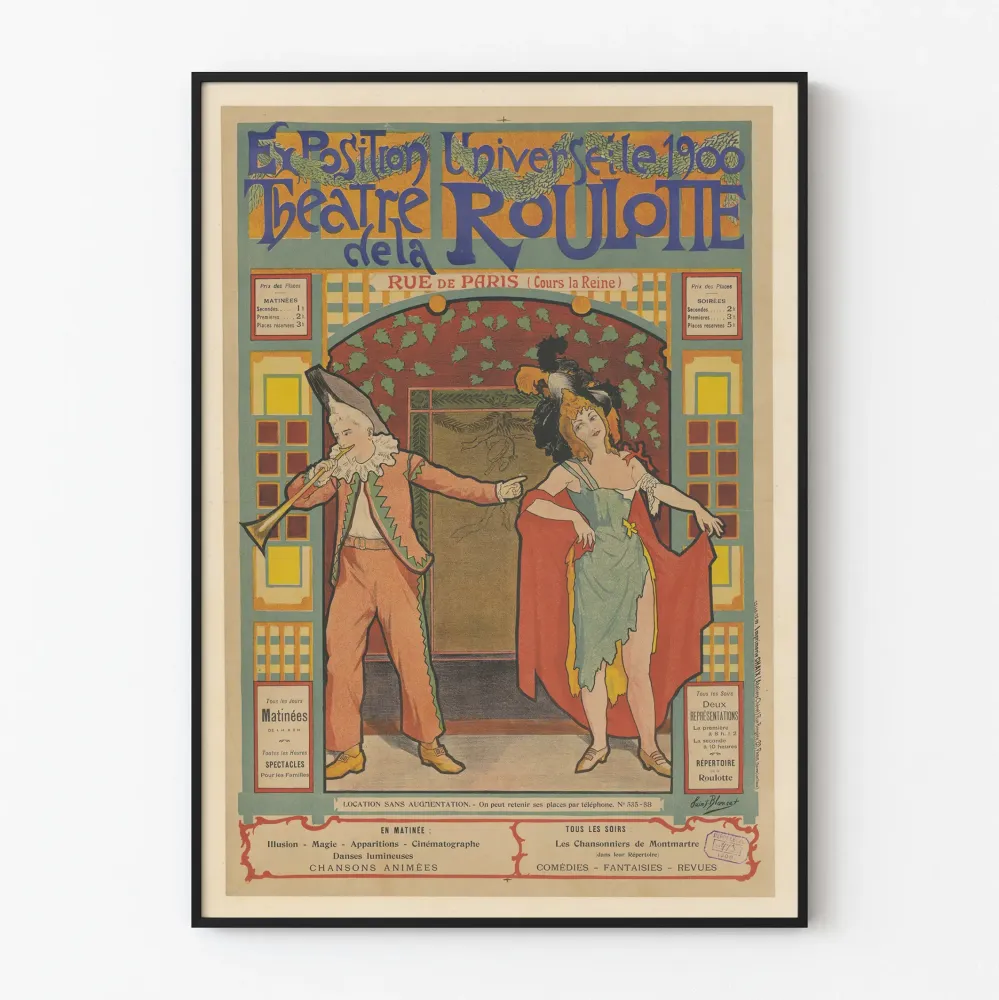 Plakat Wystawa Światowa 1900 Teatr Roulotte