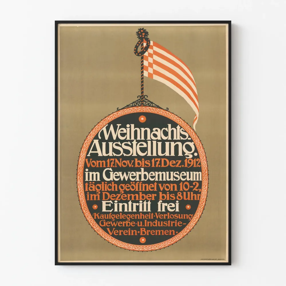 Plakat Wystawa świąteczna w Gewerbemuseum w Bremie 1912