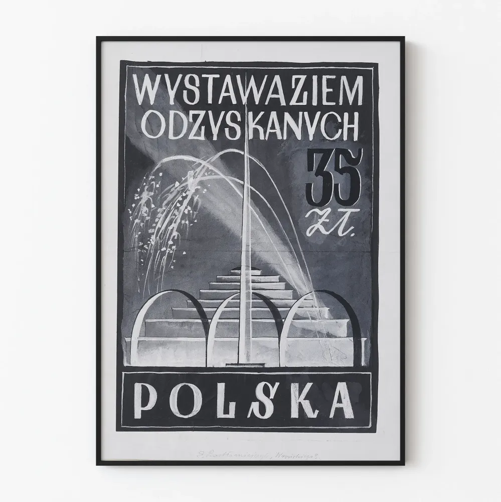 Plakat Wystawa Zbiorów Odzyskanych Ziem w Polsce