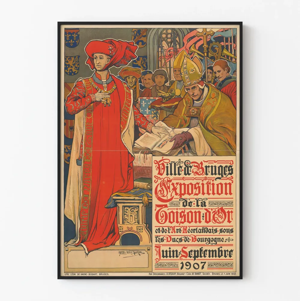 Plakat Wystawa Złotej Podkowy w Brugii 1907