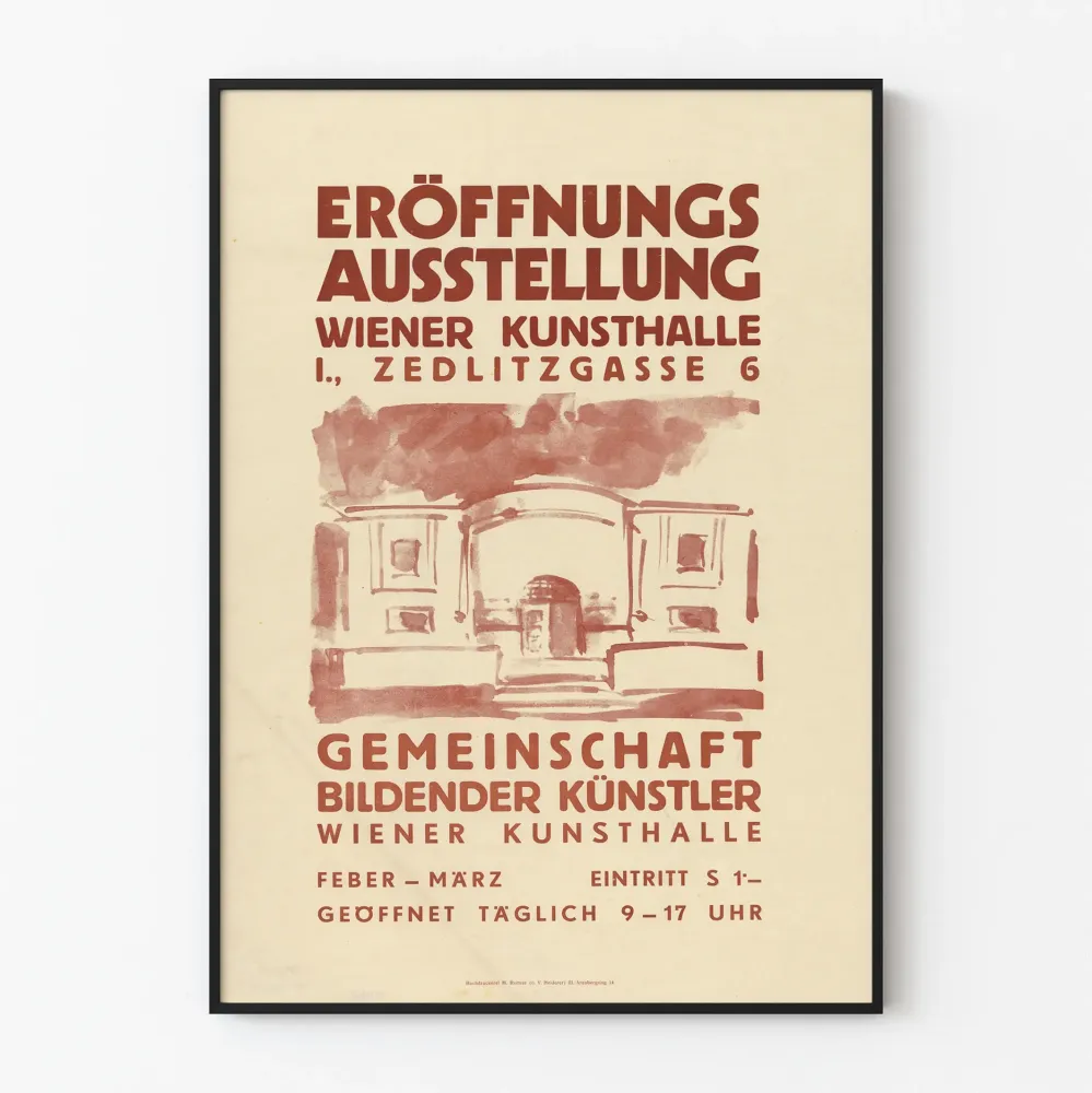 Plakat wystawowy - Wiener Kunsthalle Zedlitzgasse 6